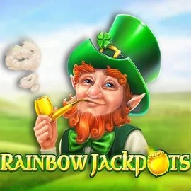 Rainbow Jackpots slot logo by Red Tiger Gaming at Gransino Casino