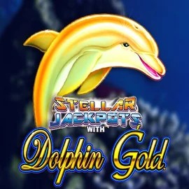 Dolphin Gold with Stellar Jackpots slot visual from Lightning Box Game available on gransinoo.gr.com